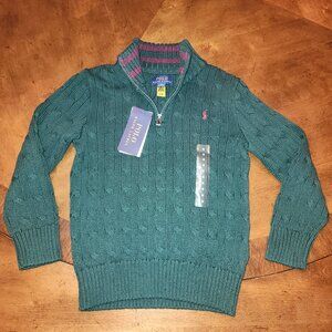 NEW Polo by Ralph Lauren quarter zip sweater, Kids 6